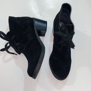 Sbica Vintage California Black Leather Upper Suede Ankle Boots Women’s Size 10